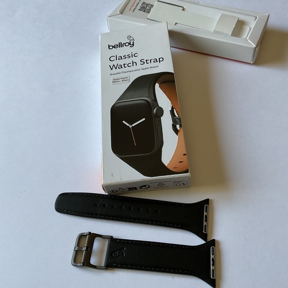 BELLROY CLASSIC APPLE WATCH LEATHER STRAP BLACK SMALL APPLE WATCH 38-42 NWT main image 9
